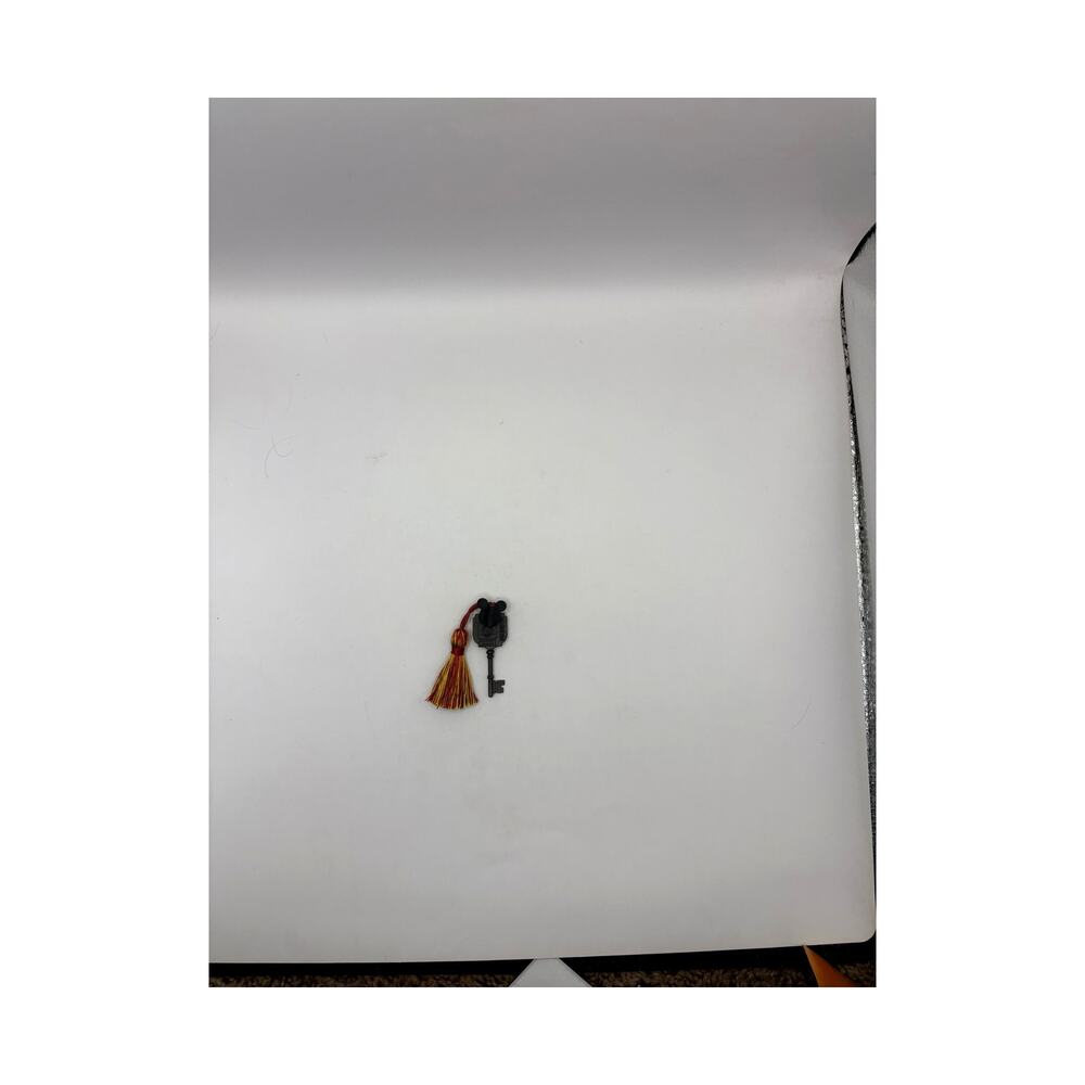 Disney Haunted Mansion HM Key Tassel Charm Pin Red Gold - Picture 4 of 4